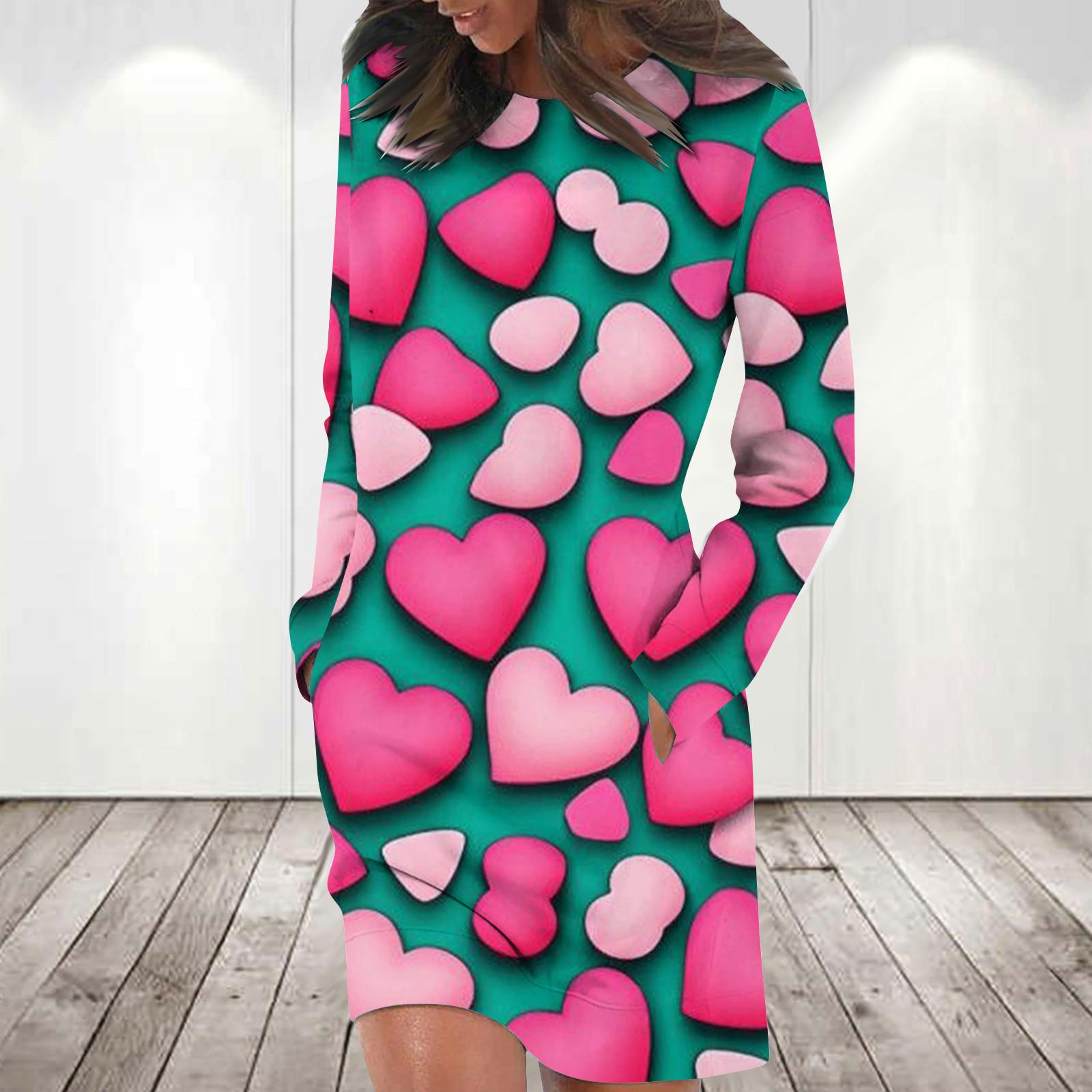 

Платье с длинным рукавом для женщин, повседневный пуловер с принтом, платье-свитер, осень S