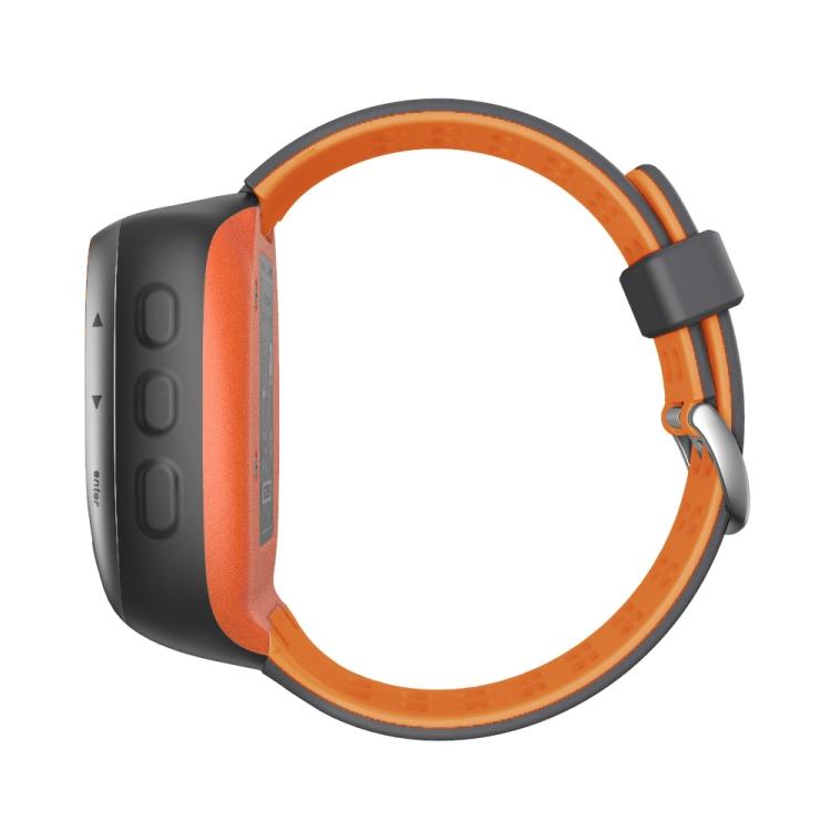 For Garmin Forerunner 310XT Two-color Silicone Watch Band(Grey Orange)