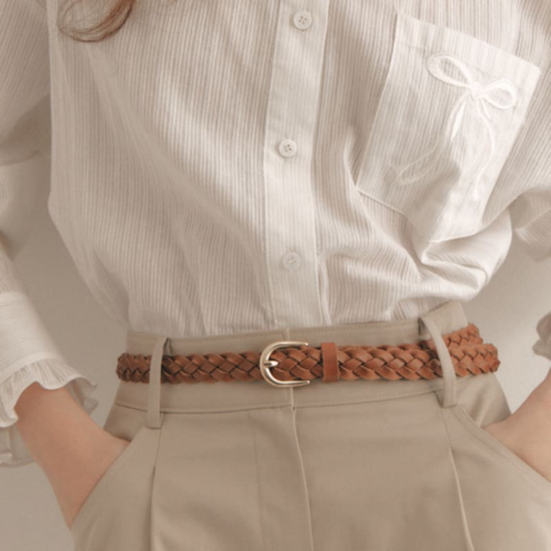 

Тканый ремень с символом FLOWOOM Brown