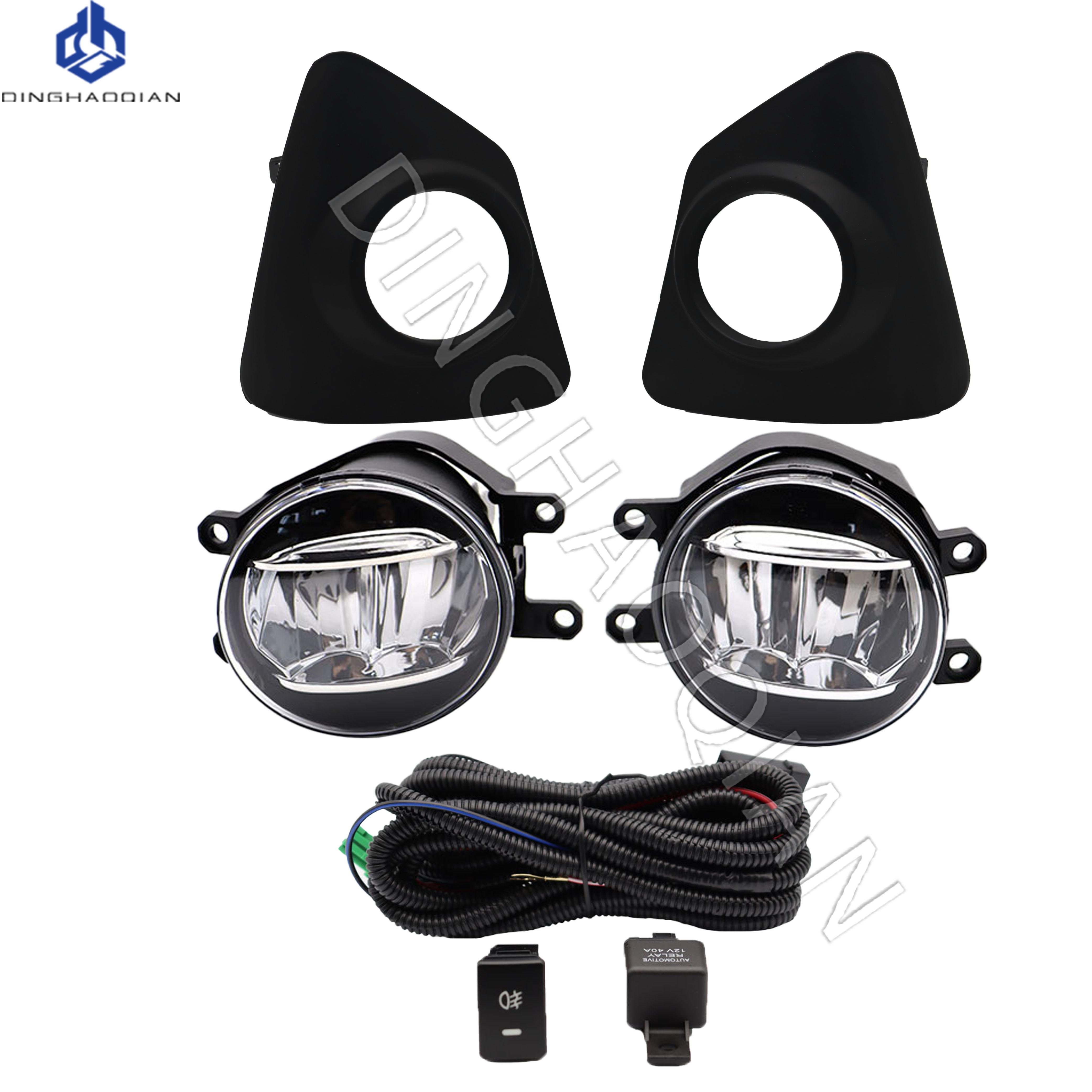 

1 set Fog Lights Headlight For Toyota Corolla SE 2014 2015 2016 LED Fog lights Car Fog Lamp Kit With Harness Bulb Switch 1 set