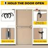 Paquete de 1 Tope de Puerta de Seguridad | Antiaplastamiento, Anticolisión, Material TPU en Negro/Naranja