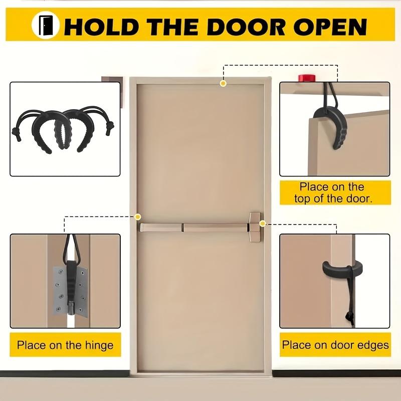 Paquete de 1 Tope de Puerta de Seguridad | Antiaplastamiento, Anticolisión, Material TPU en Negro/Naranja