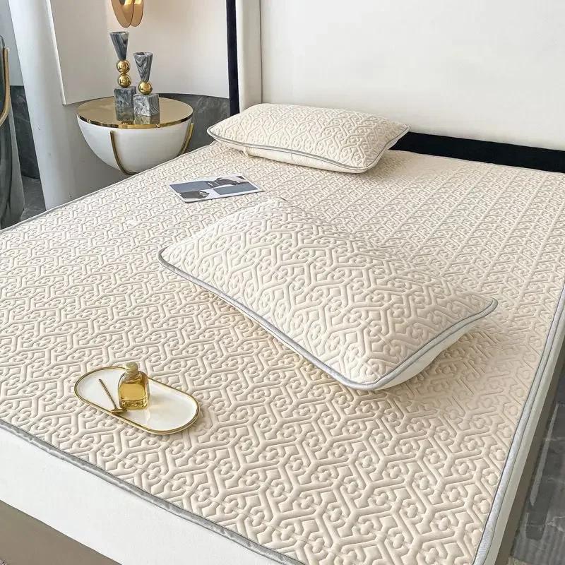 Cearșaf de pat din latex de vară, răcoritor, protector pentru saltea, saltea dublă, 90/120/150/180 cm, cuvertură de pat King și textile pentru casă