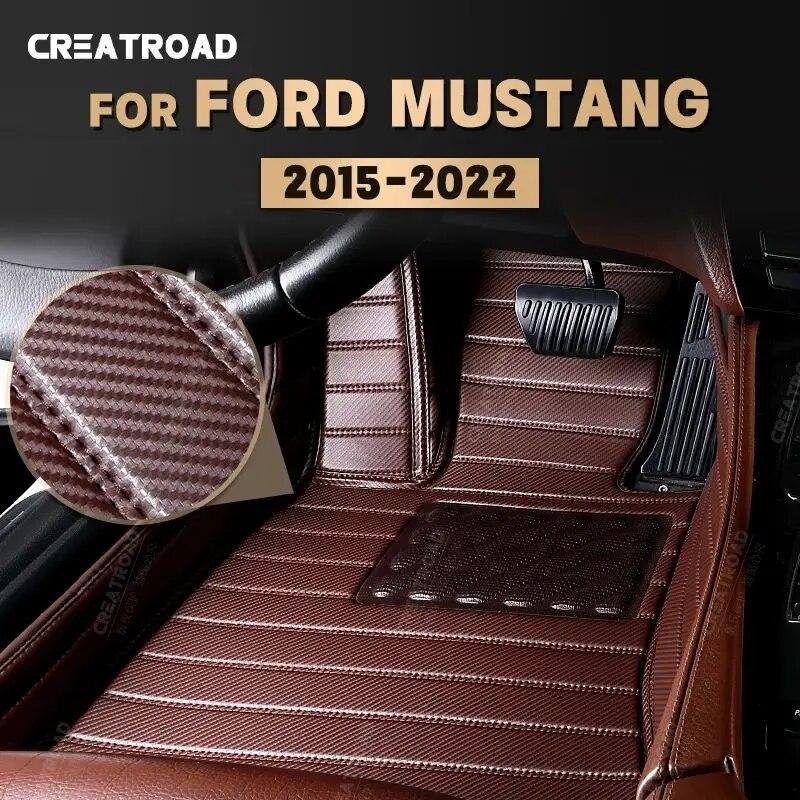 

Коврики в стиле углеродного волокна на заказ для Ford Mustang 2015-16 17 18 19 20 21, коврик для ног, автомобильные аксессуары для интерьера