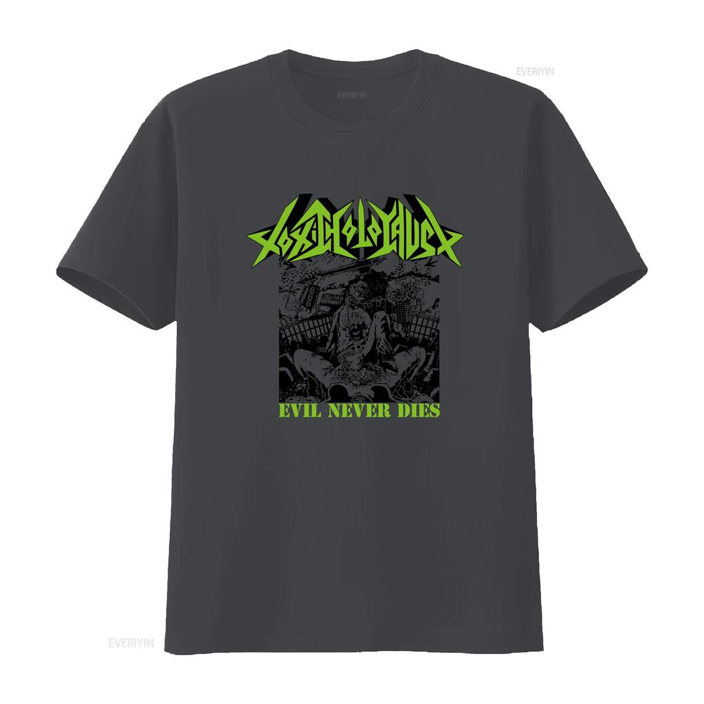 TOXIC HOLOCAUST EVIL NEVER DIES T Shirt White Cotton Sizes S To 5XL Vintage Washed Breathable Homme Slightly Stylish Stretched