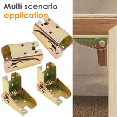4 PCS Folding Hinge 90 Degree Self Locking Heavy Duty Folding Table Leg Hinge with Lock for Table Legs Sofa Bed Workbenches 2025