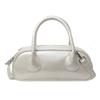 Casual solid interior compartment shoulder bag for women high quality PU zipper bags stitching line