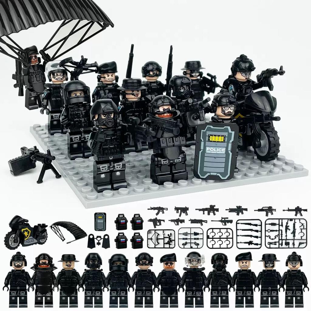 X004 X005 X007 Helicopter Building Block Aircraft Small Particles Spliced Military Toy Bags