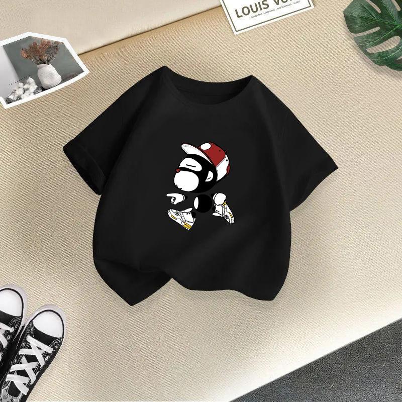 Kinder T-Shirt Rundhals Kurzarm T-Shirt Kinder 100% Baumwolle Kleidung 2-13J Auto bedrucktes T-Shirt