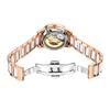 BOLYTE Fashionable Openwork Mechanical Watch Mother of Pearl Ceramic Stainless Steel Diamond Music Ladies Automatic Watch Waterproof Luminous Women's
