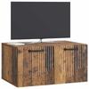 Wall Mounted TV Cabinet Reclaimed Wood Look 59.5 x 41 x 30 cm
