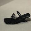 Brand New Summer Trendy Mesh Sexy Party Women Sandals Fashion Hollow Out Walking Comfy Women Mule Shoes Dropship
