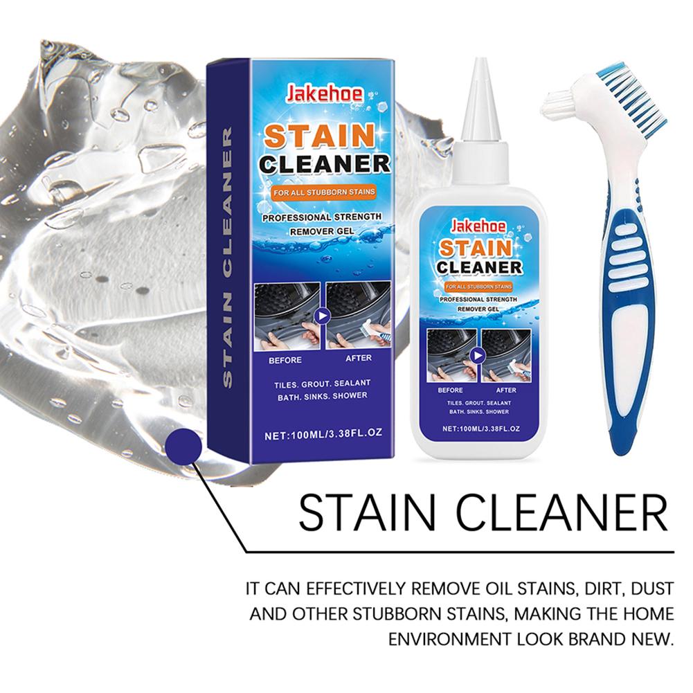Domácí gel na odstraňování skvrn s kartáčkem Multifunkční silný čisticí gel do kuchyně, koupelny, pračky, lednice Pásky