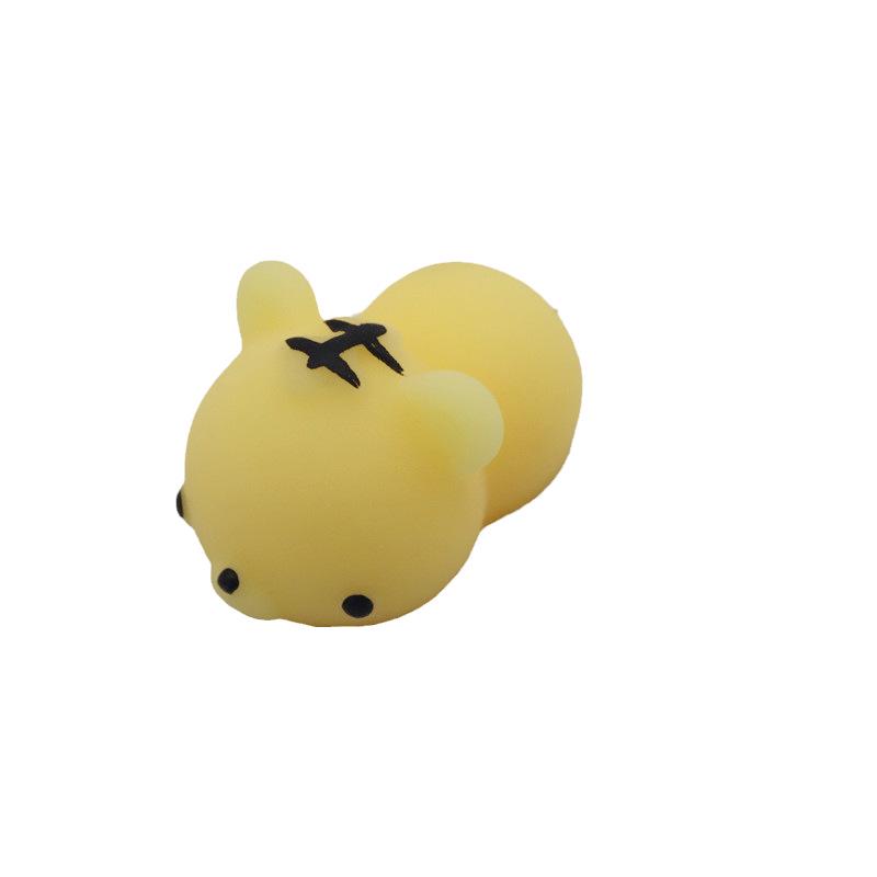 Japan Moe Small Animal Squeeze Toy: Soft Rubber Dumpling Peach