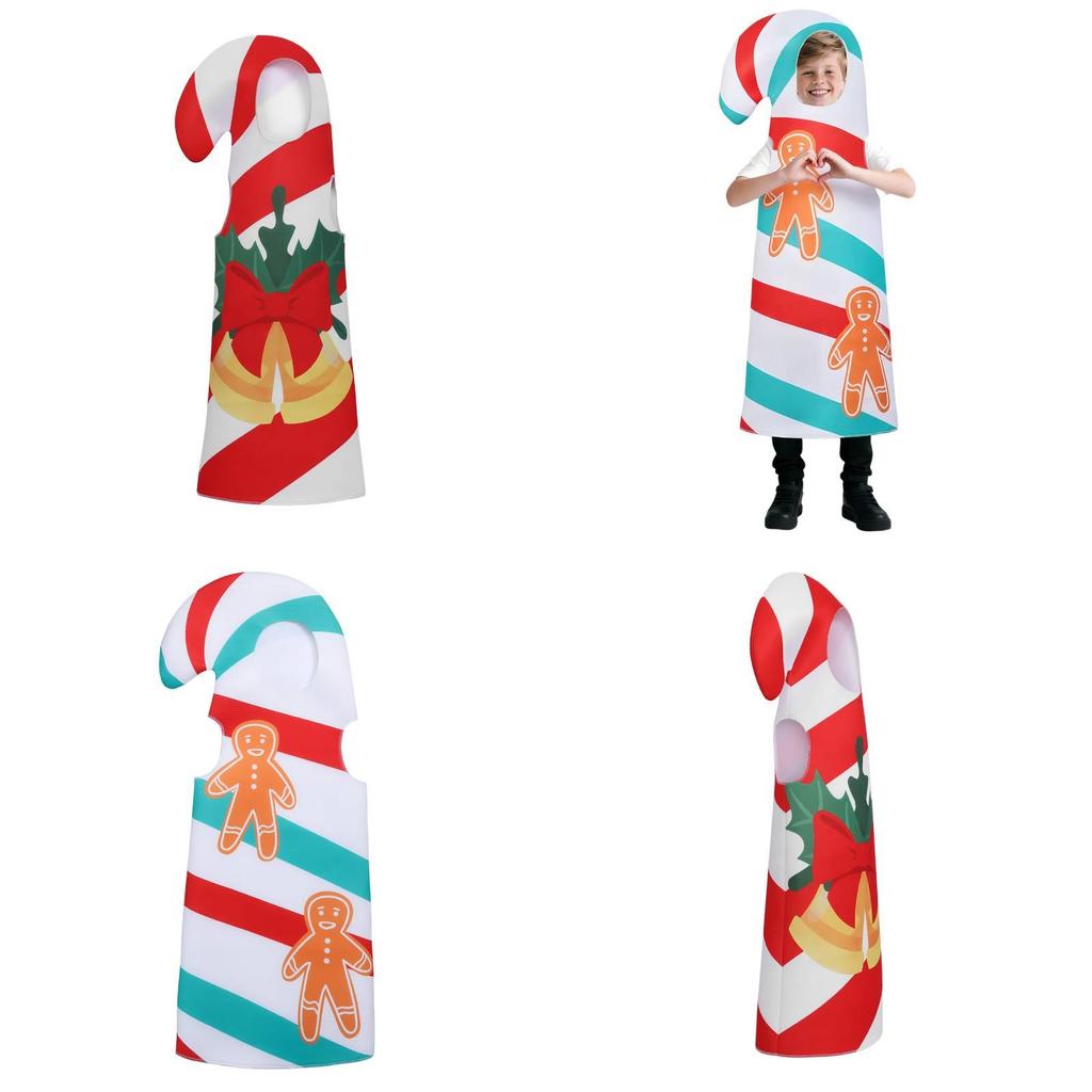 Holiday Kids Gingerbread Costume With Polyester Fabric For Festive Dress Up And Play