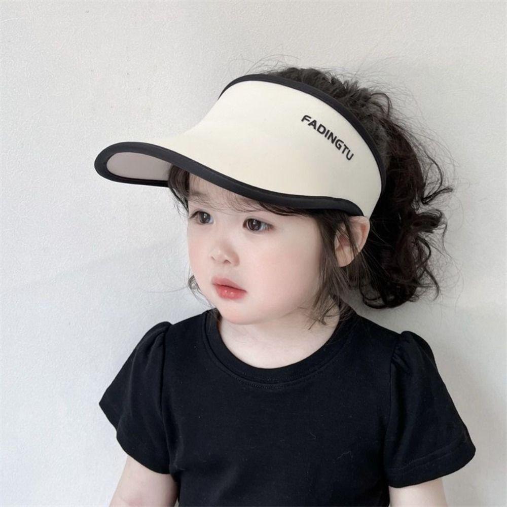 Wide Brim Children Sun Caps Cotton Visor Hat New Top Air Cap  Girls