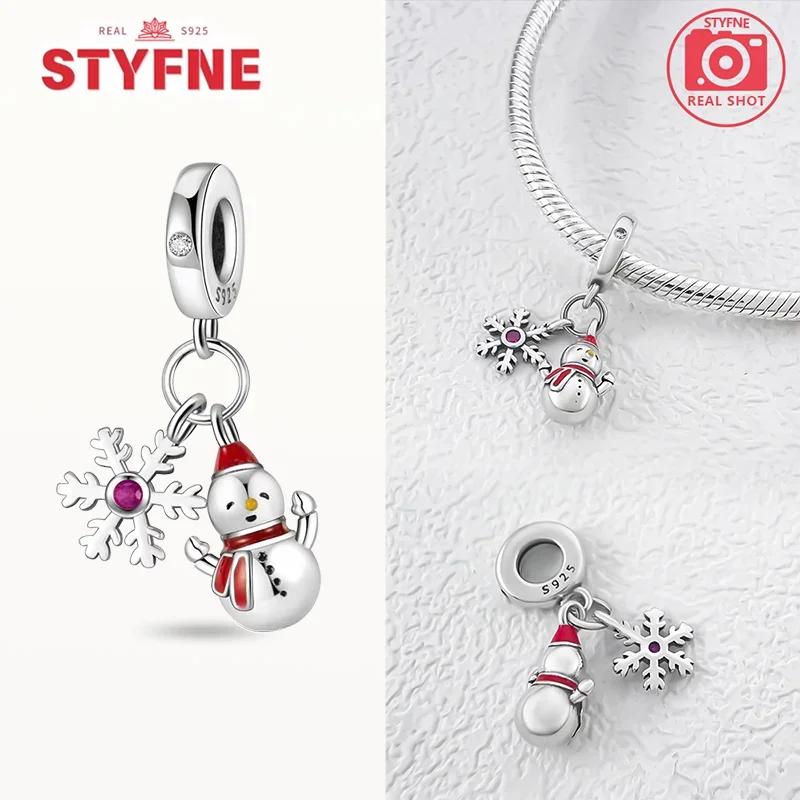 Coppernew Christmas Santa Claus Elk Snowman Charms Beads Fit Original Bracelets Party Gift Diy Fine Jewelry For Women