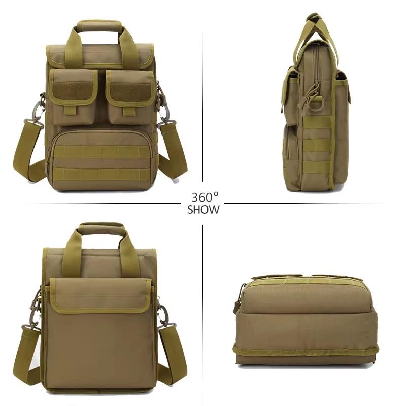 Camouflage Tactical Molle Laptop Shoulder Bag for Men, Ideal for Hiking, Camping, and Outdoor Adventures