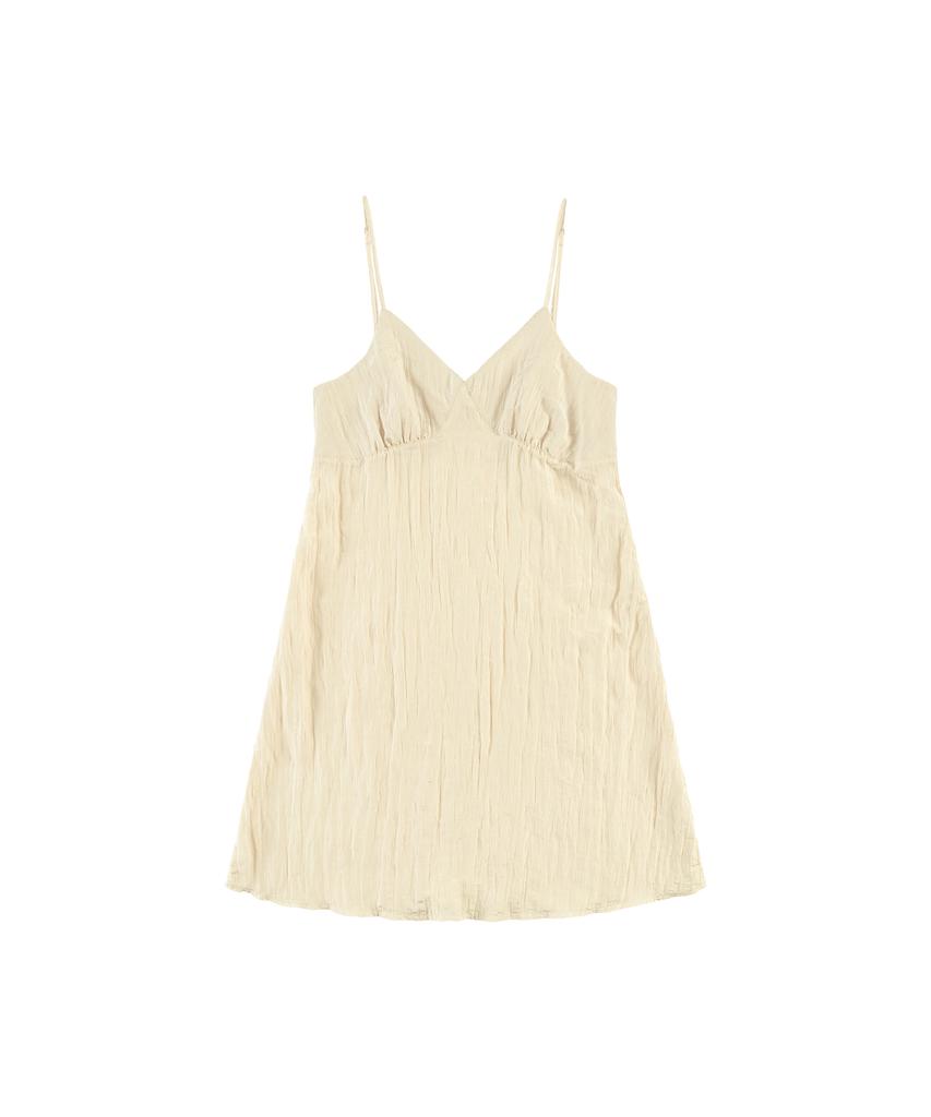 Banwonateullie A3606 Crinkle Slip Dress_Light Beige
