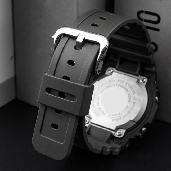 Wristwatch Strap Waterproof Durable Sweat-proof Non-fading Wear-resistant Breathable Soft Smart Watch Band Replacement for DW-6900/GW-M5610/DW-5600E