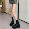 Women's Long Boots 2026 Autumn Thick Bottom Increased Height Elastic High-Tube Boots Platform Outdoor Comfortable Ankle Boots