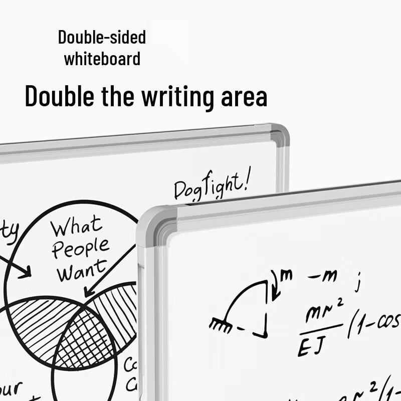 Deli H-Type Mobile Magnetic Double-Sided Whiteboard, 150x90cm