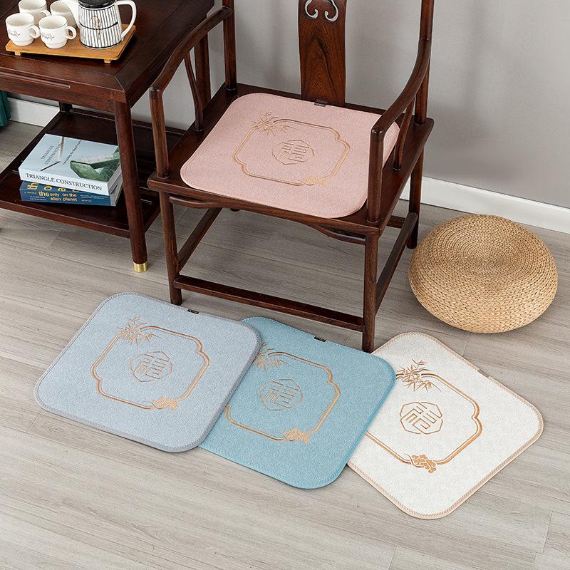 Chinese Style Seat Cushion Mahogany Sofa Seat Cushion Backrest Cushion High-end Tea Chair Waist Cushion Thickened Seat Cushion Chair Cushion