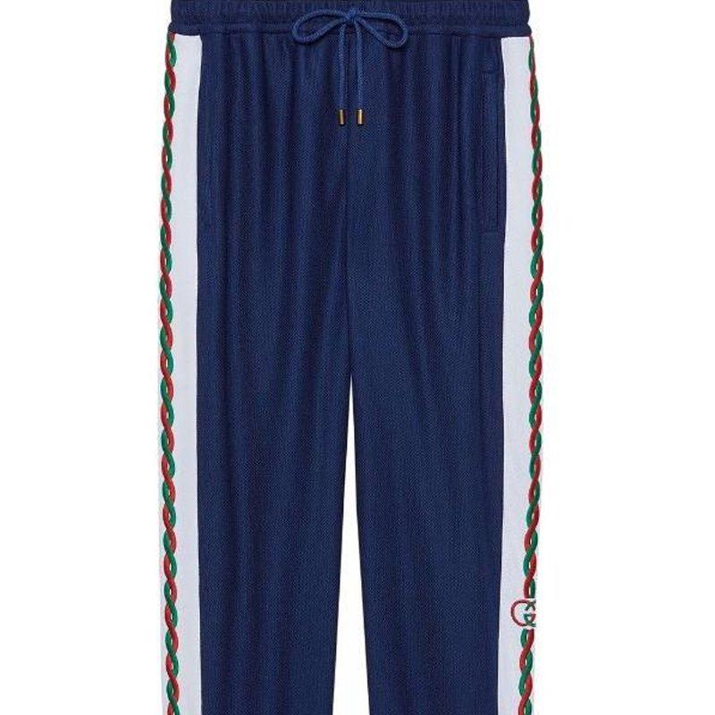 Gucci SS22 Knitted Sweatpants Men's Blue 692778-XJD7N-4622