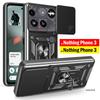Funda for Nothing Phone 3 Case Slide Camera Lens Ring Stand Holder Shockproof Back Cover for Nothing Phone (3) Phone3 Capa