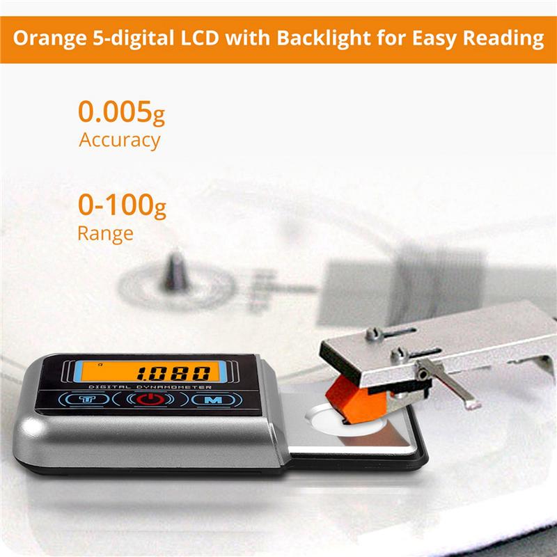 

A96I-5X Mini Jewelry Scale 100Gx0.005G Precise Turntable Stylus Force Digital Dynamometer Tracking Gauge