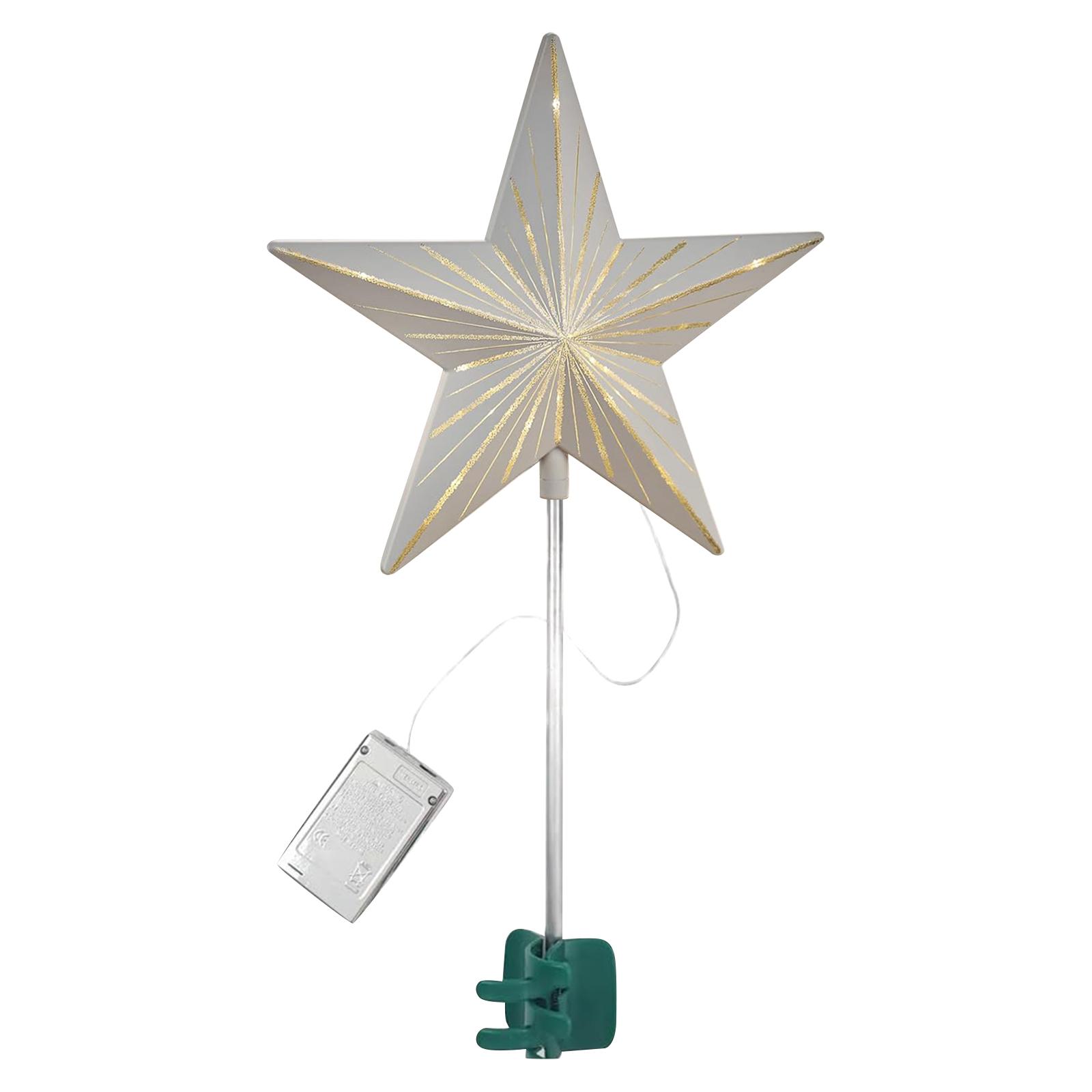 

Night 11in Clip-On Christmas Tree Topper, Illuminated LED Acrylic Star With Sparkling Lights, Glowing Night Light For Holiday Decor One Size