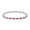 FANCIME Tennis Bracelet for Women, January Birthstone Garnet, 17cm, 4mm Width, Silver S925, Lucky Charm, Christmas, Birthday, Anniversary Gift, Gift W