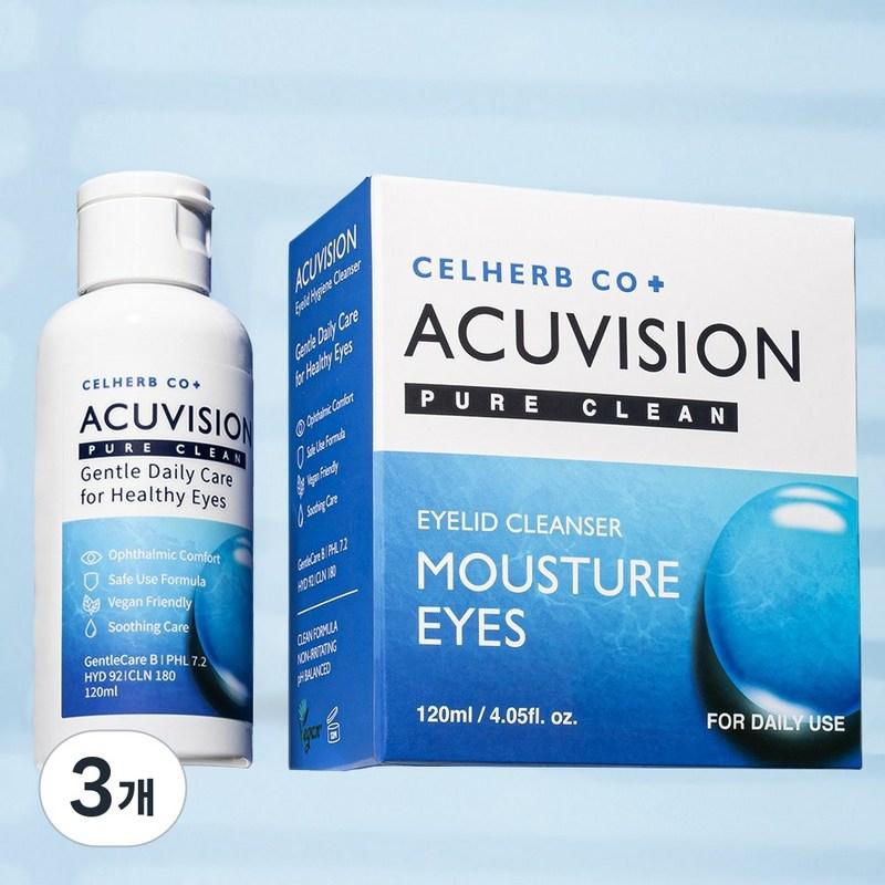 AccuVision Eyelid Cleanser 120ml 1 pcs, 3 pcs