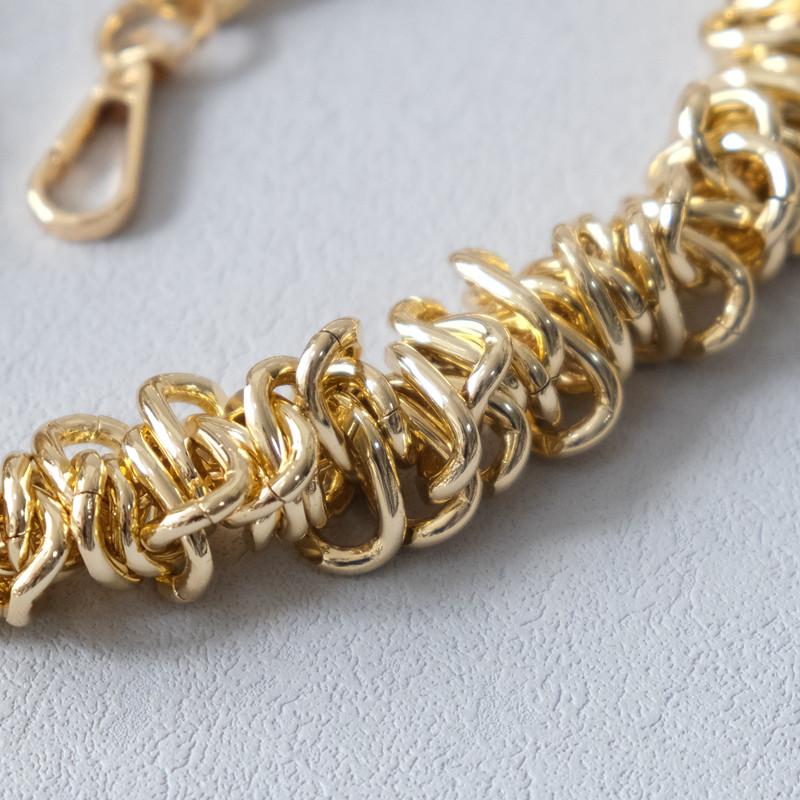 New Fashion Woman Bag Accessory Detachable Vintage Gold Alloy Chain Acrylic Bag Rope Strap Women Handbag Shoulder Handle Chains