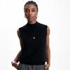 Lekasha Women's Cashmere Half-High Neck Solid Pullover Knit Vest Tank Top
