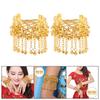 Metal Arm Chain Bracelet Upper Arm Cuff Fashion with Bell Pendant Tassel Adjustable for Belly Dance Performance Dancing Jewelry