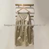 2026 Spring/Summer French Rivet Decor Polo Collar Shirt & Slimming Long Skirt Set - Stylish Solid Color YS043
