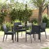 VidaXL 5-piece Garden Dining Set with Black Poly Rattan Cushions 3379067