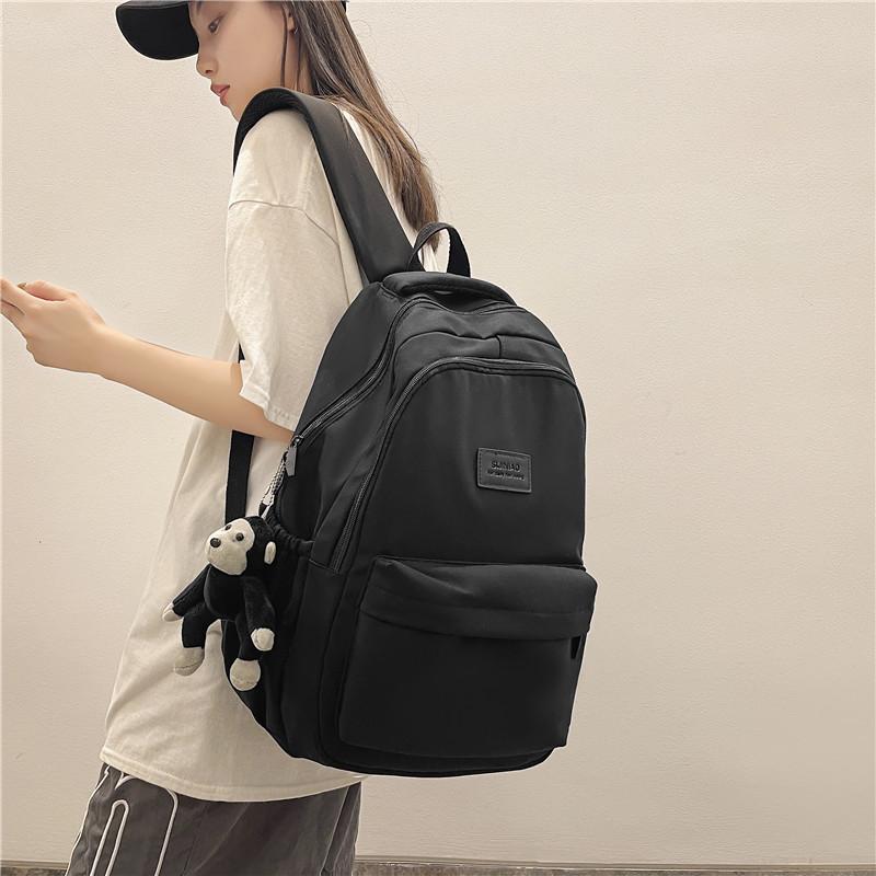 Women Casual Backpack Large Capacity School Bag Lightweight Nylon Travel Backpack Multi Pocket College Bookbag Daypack