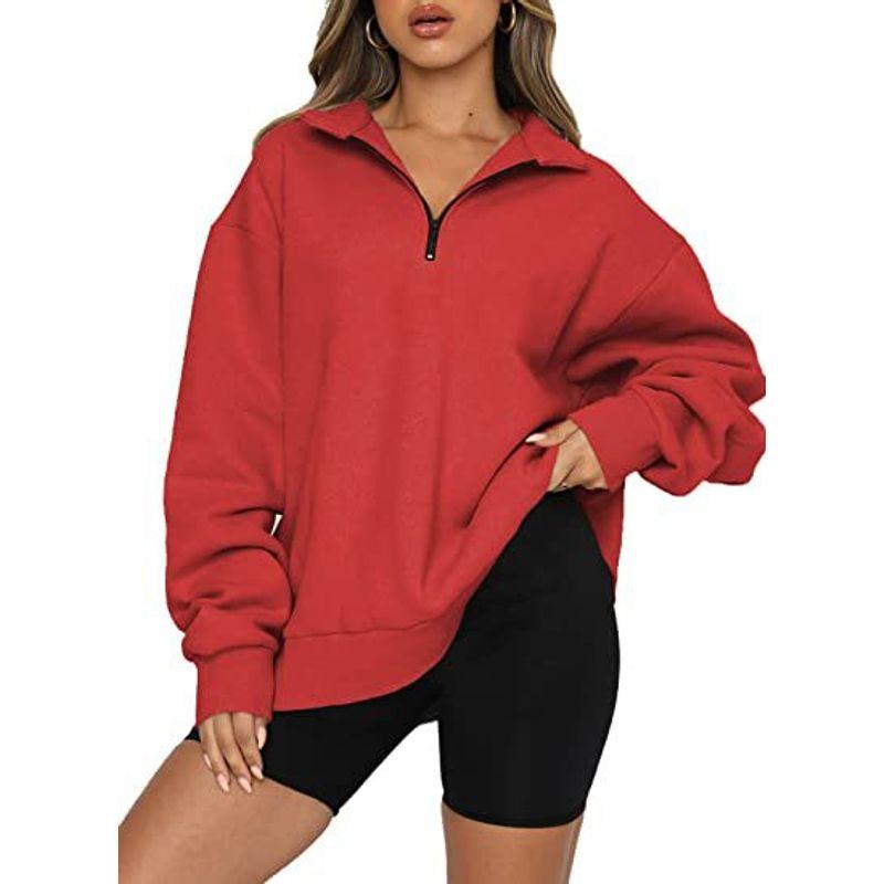 

Half Zip Pullover Long Sleeve Sweatshirt Half Zip Pullover Long Sleeve Sweater Red XXXL