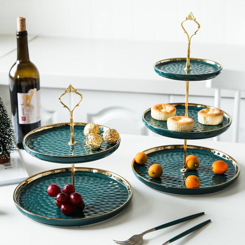 Ruhan European Style Ceramic 3-Tier Dessert Stand