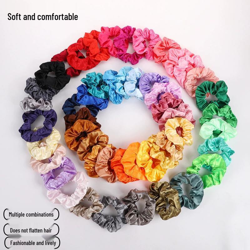 Satin Silk Hair Tie: High-End Women's Rubber Band for Elegant Buns