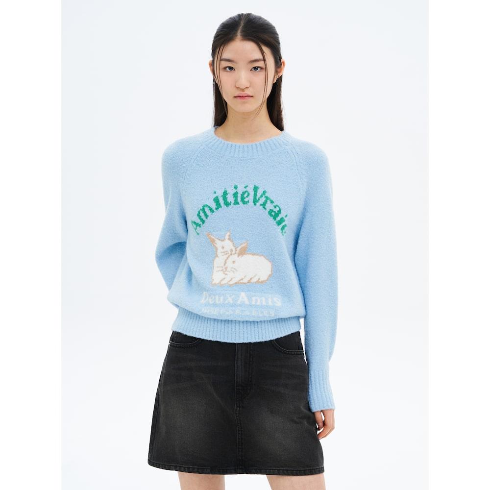 8Seconds Animal Jacquard Knit Sky Blue Sky Blue/L