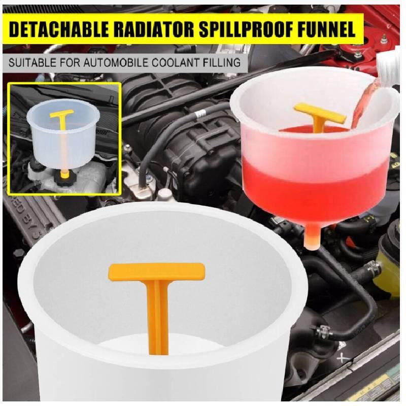 Free Spill Funnel With Accessory Kit Radiator Cooling Coolant Filling Tool Car