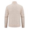 Men's Autumn/Winter Stand-Up Collar Zipper Cardigan Jacket with Velvet Knit