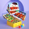 Large Particles Jigsaw Board Games Shape Sorter Mushroom Nail Beads Puzzle Toys  Kindergarten Kids