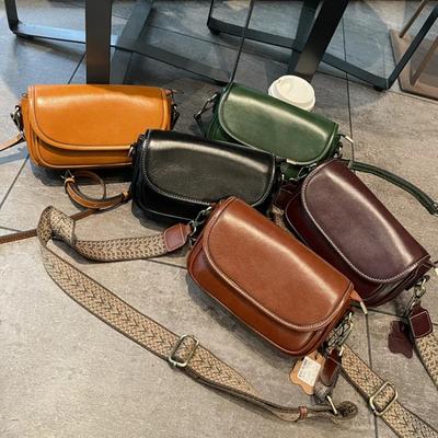 Women's Cow Leather Bag Cross-body Bag Ladies High Quality Phe Bag Versatile Genuine Leather Shoulder Purse Casual Handbags