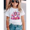 Kids Clothes Summer T-Shirt Cat 3D Printing Tops Casual Short Sleeve Tee Fashion Girl T-Shirts Crew Neck Children's T-Shirt