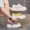 Popular Can Step On Two Thick-soled Sports Board Shoes for Women's 2025 New Spring and Summer Casual Real Soft Leather Little White Shoes Little Whit