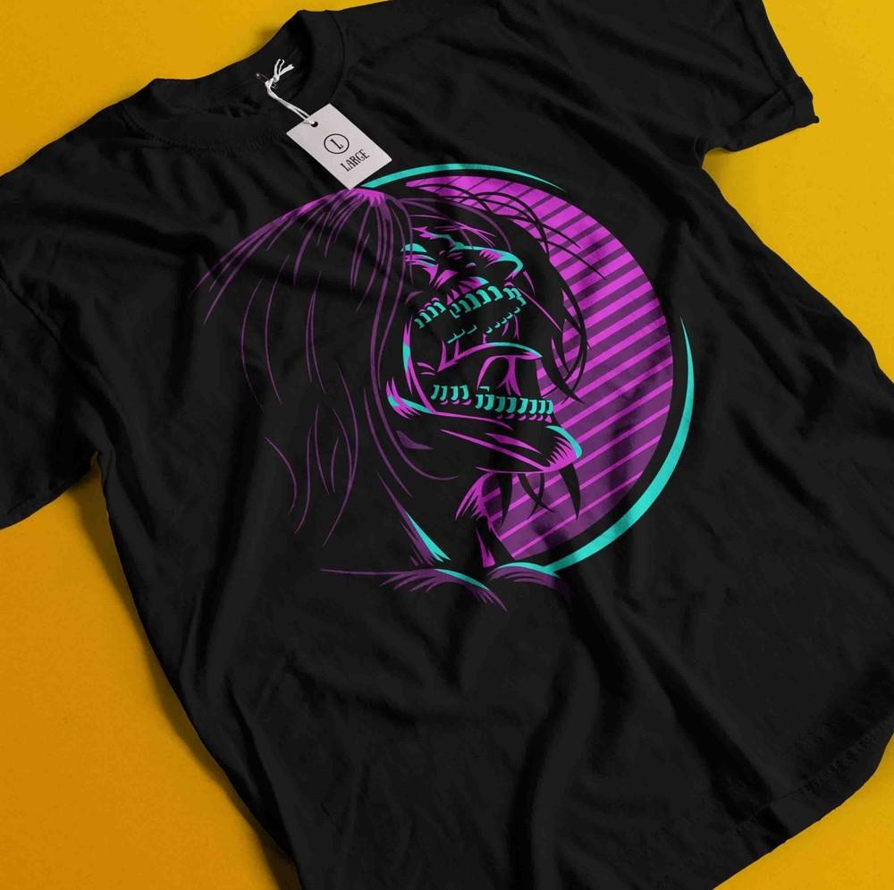 

Футболка Атака Титанов Эрен Футболка Микаса АОТ Леви Аниме Манга Графическая Унисекс Футболка XL